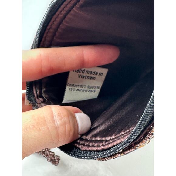 VTG Mother Of Pearl Seashell Clutch Y2K 2000's Mermaid Beach Vacation - Picture 7 of 10